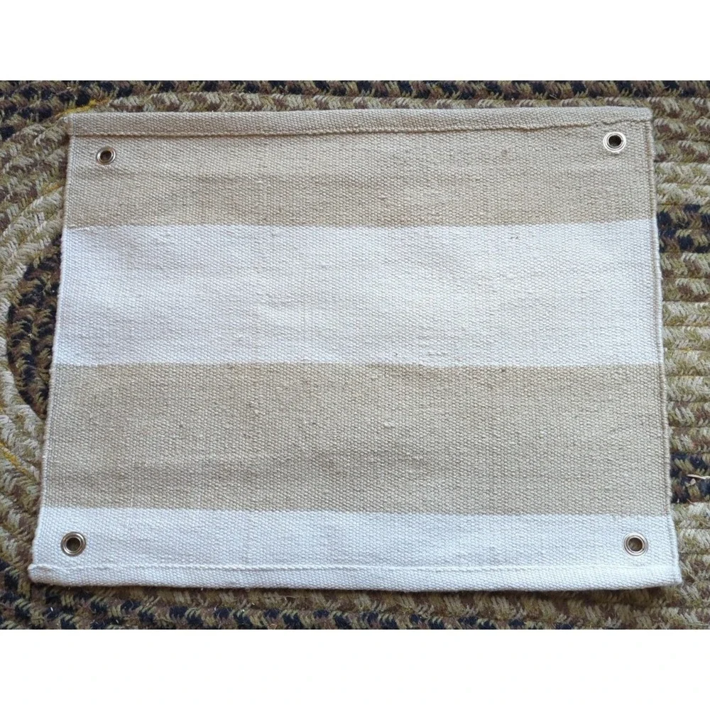 Bunny Williams Dash & Albert Handwoven Sample Rug Pet UV Falls‎ Village Cement
